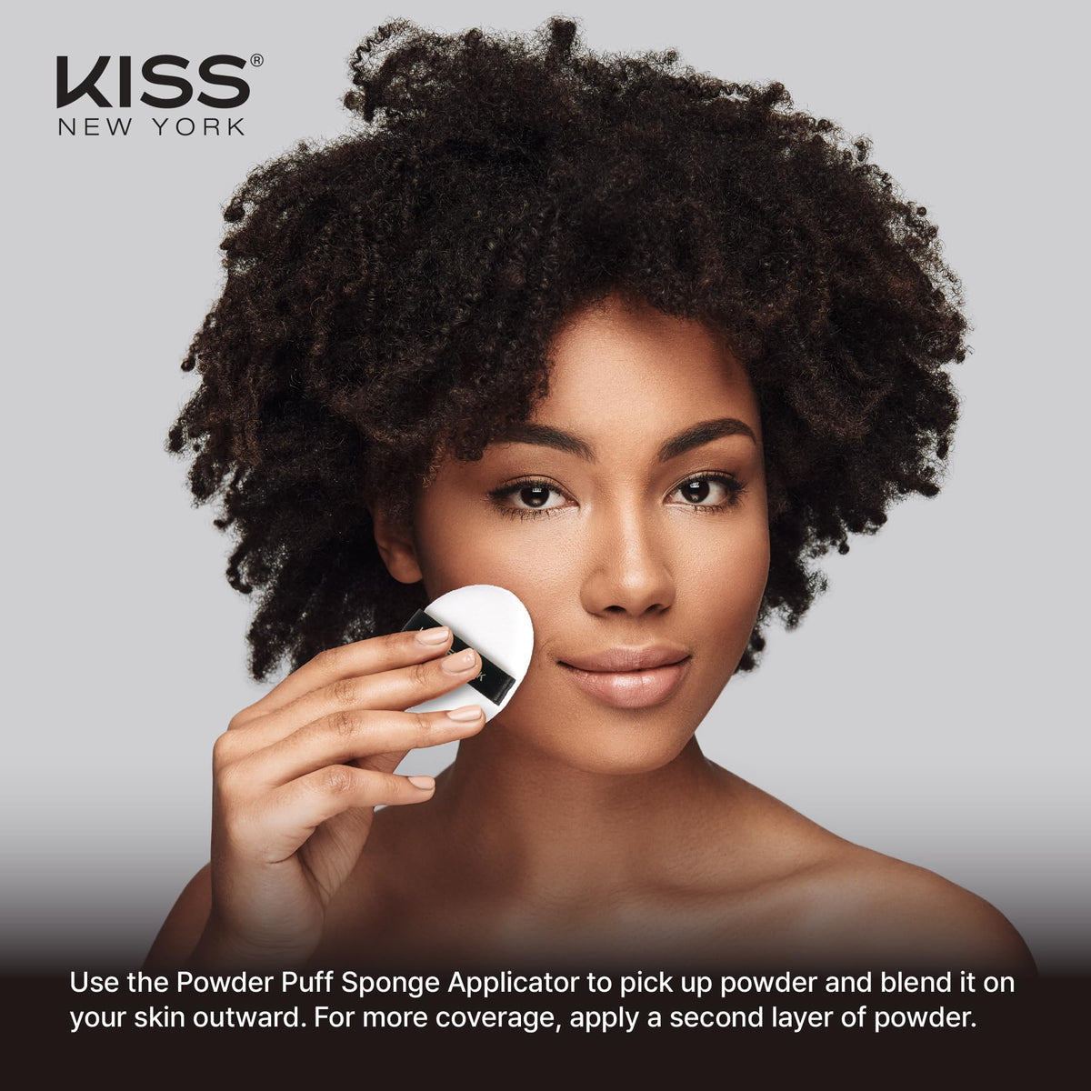 Kiss New York Soft Matte Pressed Powder (Warm Coconut) With Dual Ended Powder Brush Set, Blurring Poreless Face Powder Makeup, Medium Coverage Setting Powder Infused with Salicylic Acid & Niacinamide