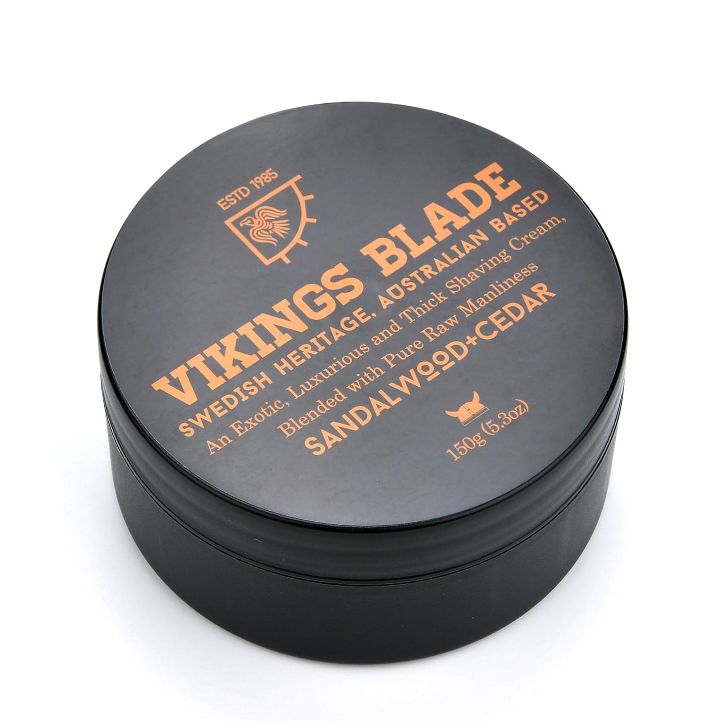 VIKINGS BLADE Luxury Shaving Cream - Sandalwood & Cedar | Silky Smooth Foaming Formula for a Refreshing Shave