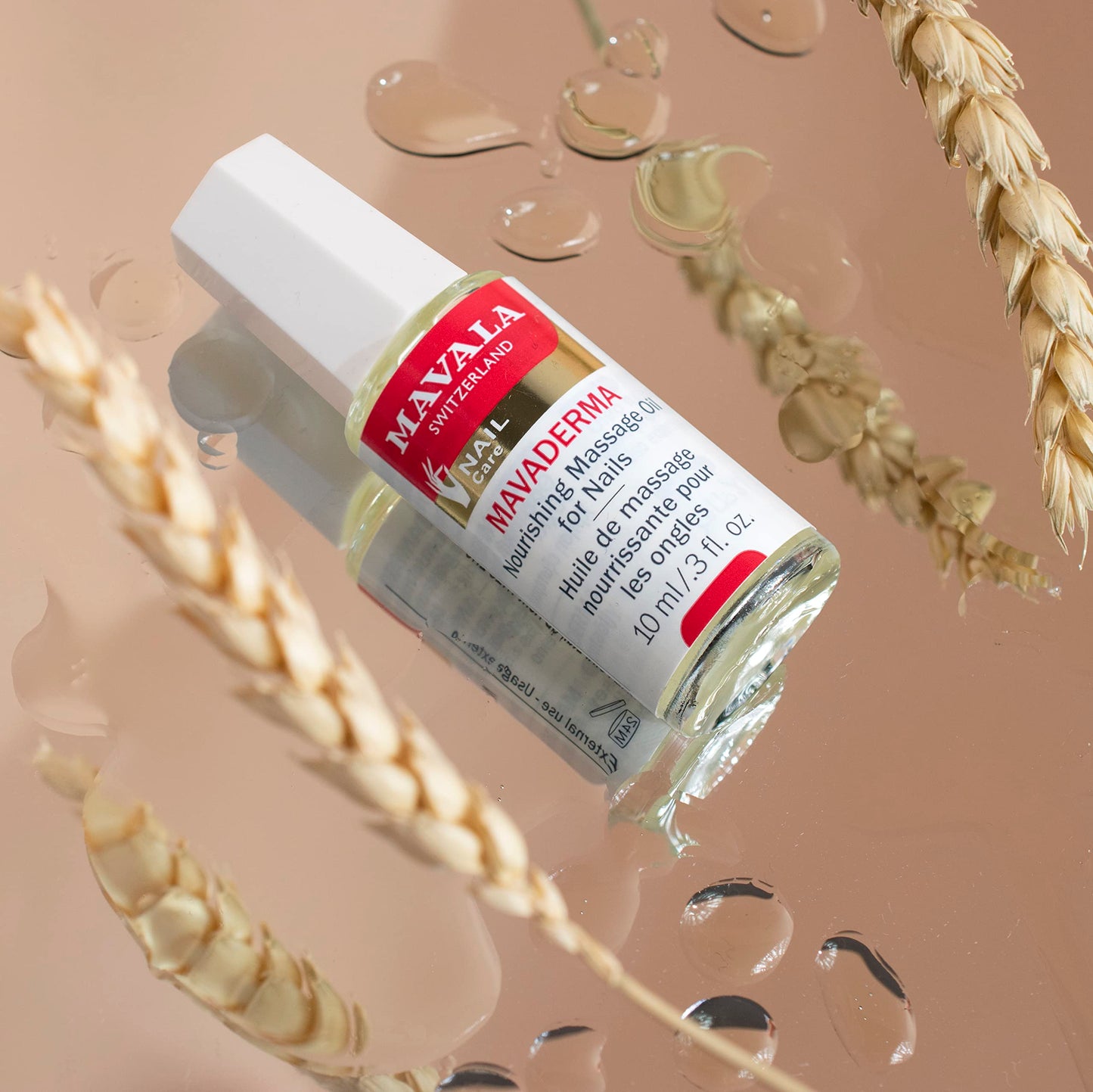Mavala Mavaderma Nourishing Massage Oil for Nails, Nail Care, Nail Hardener, Cuticle Oil Nail Growth, Moisturizing & Healing Treatment for Cracked Nails & Rigid Cuticles (0.3 Ounce)