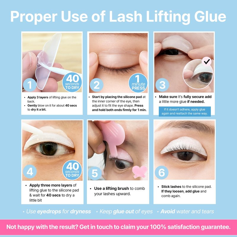 Korean Lash Lift Kit - Eye Brow Lamination Kit Eyelash Perm Kit Eyelash Lift Kit Lash Perm Eyebrow Lamination