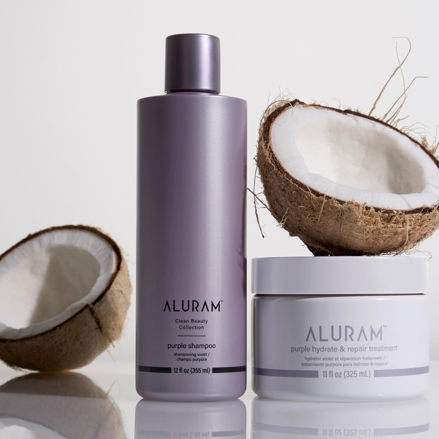 ALURAM Coconut Water Purple Shampoo for Women, Boosts Brightness, Banishes Brass, for All Hair Types, 12 Fl Oz