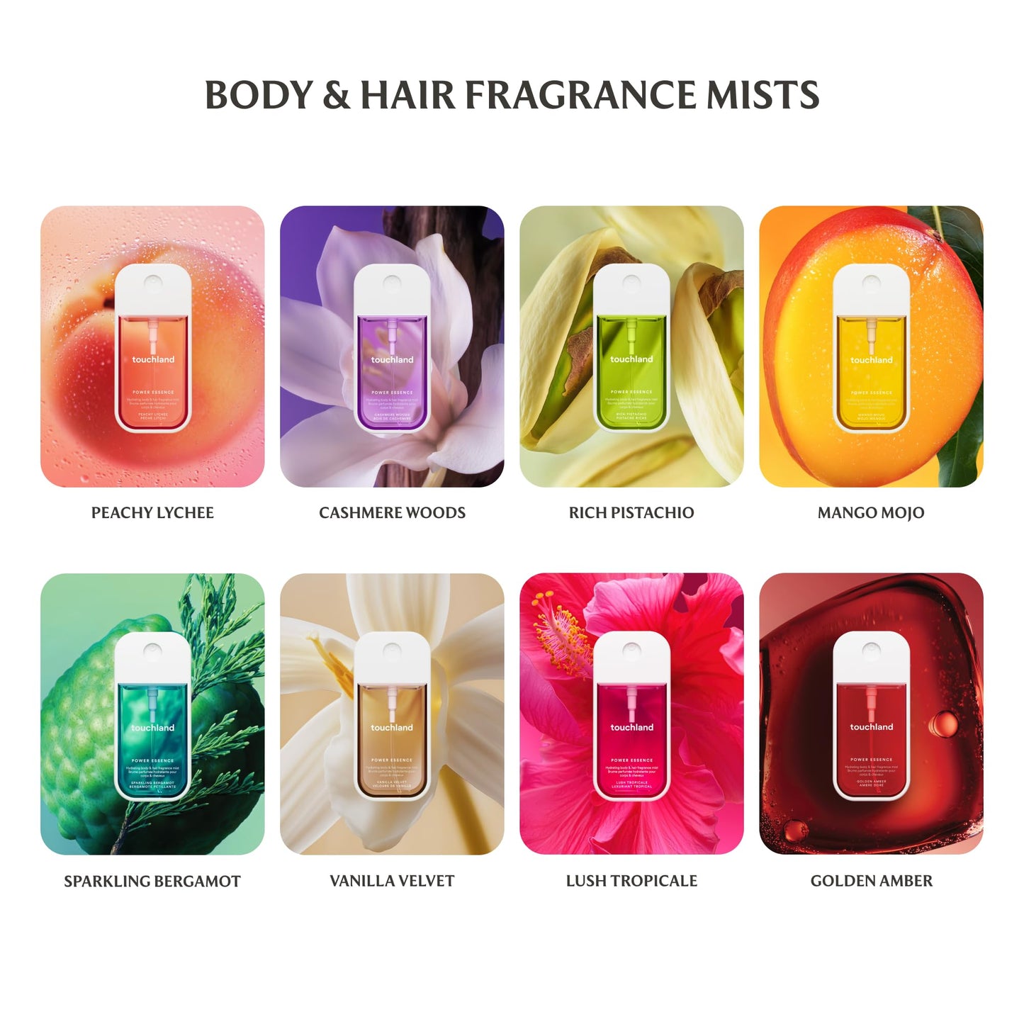 Touchland Body & Hair Fragrance Mist, 2 FL OZ - Vanilla Velvet