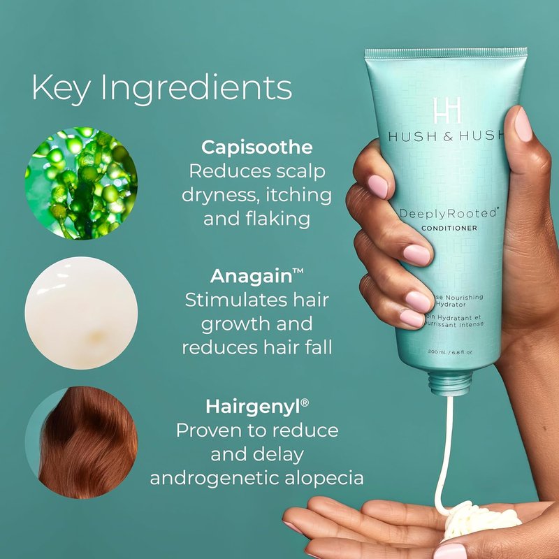Hush & Hush DeeplyRooted Conditioner | Nourishing Deep Conditioner for Dry, Damaged Hair - 200ML