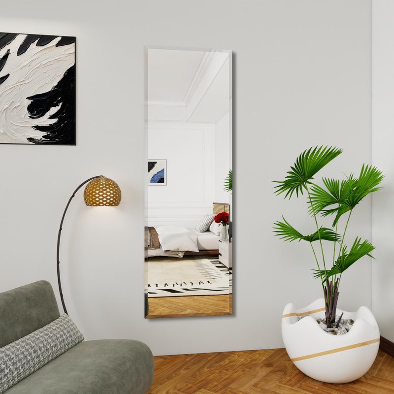 YUNSHANGGE wall Mirror Full Length,65X24 FullL ength Mirrorwallmounted,Bedroom/wall/Bathroom/Makeup Area/Cloakroom (65 * 24 Inch)