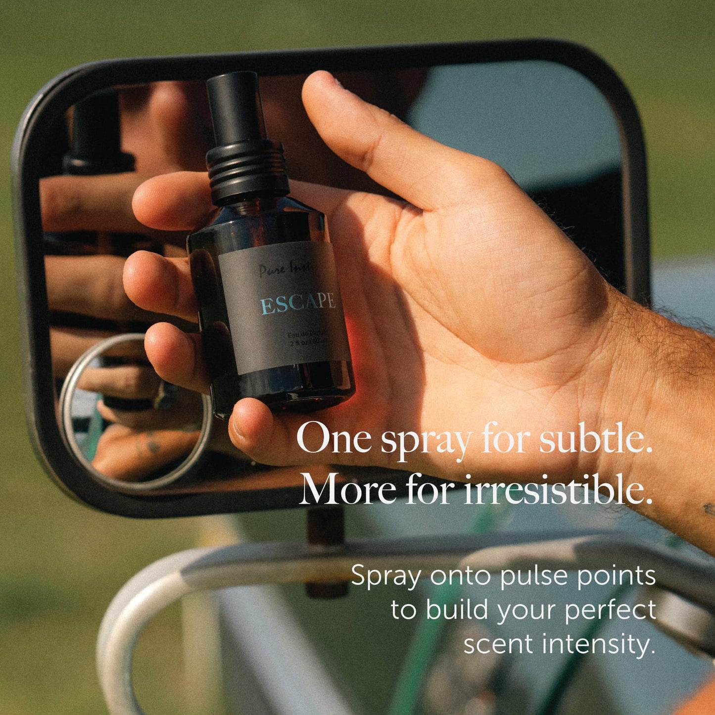Pure Instinct ESCAPE The Original Pheromone Infused Essential Oil Perfume Cologne - Men's Collection - TSA Ready (Spray Bottle 2 Fl. Oz./60mL)