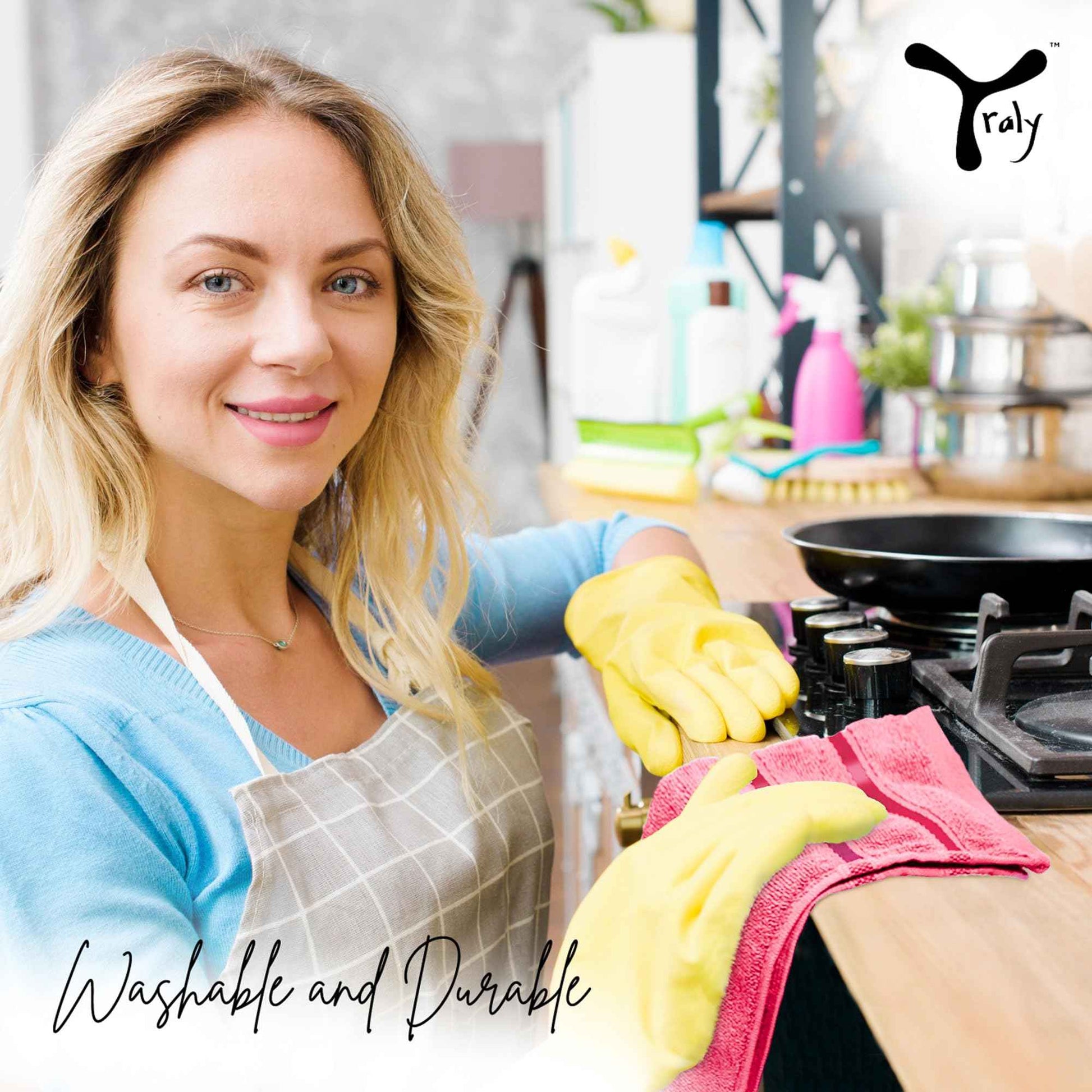 YRALY Luxury Wash Cloths 12 Pack |13x13 Inch | 600 GSM | 100% Ring Spun Cotton Washcloths for Body and Face – Soft and Absorbent Face Towels for Bathroom, Hotel, Spa, Gym (Pink)