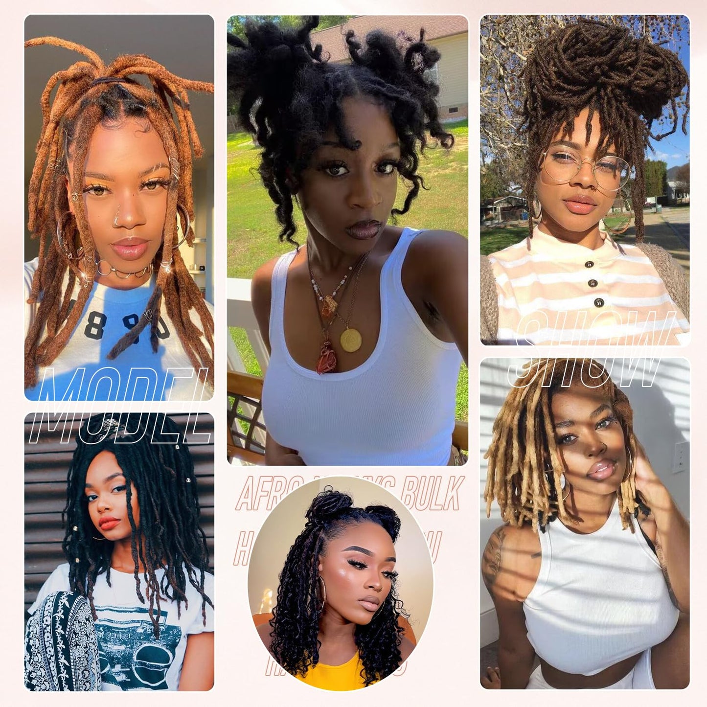 Teresa Springy Afro Twist Human Hair for Braids and Dreadlocks, Natural and Soft pre Fluffed Spring Twist Hair Can be Dyed and Bleached (12 Inch, 50g/Pack)