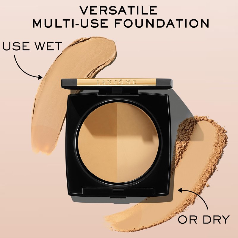 Lancôme Dual Finish Powder Foundation - Natural Finish, Sheer-to-Full Coverage, Longwear Powder Foundation, Controls Shine - 100 Porcelaine Delicate Cool