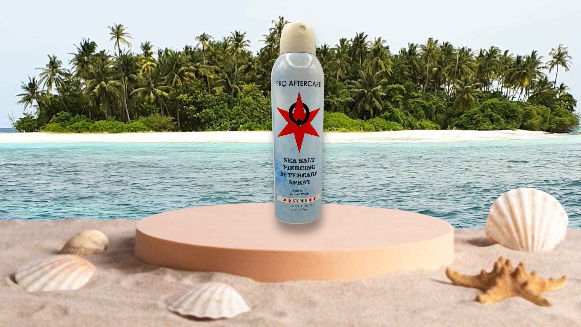 Pro Aftercare Spray Sterilizing Saline Spray for Piercings Piercing Cleaner Spray for Ears, Nose - Saline Solution for Piercings, Piercing Bumps, Keloid Bumps & Wounds 6oz Family size.