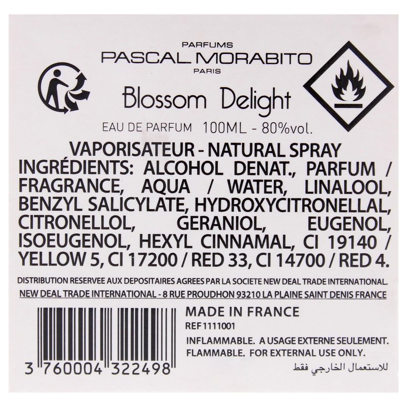 Pascal Morabito Blossom Delight - Luminous and Floral Perfume for Women - Ideal Gifts for Women - Jasmine Note with Tuberose, Iris and Musk - 3.4 oz