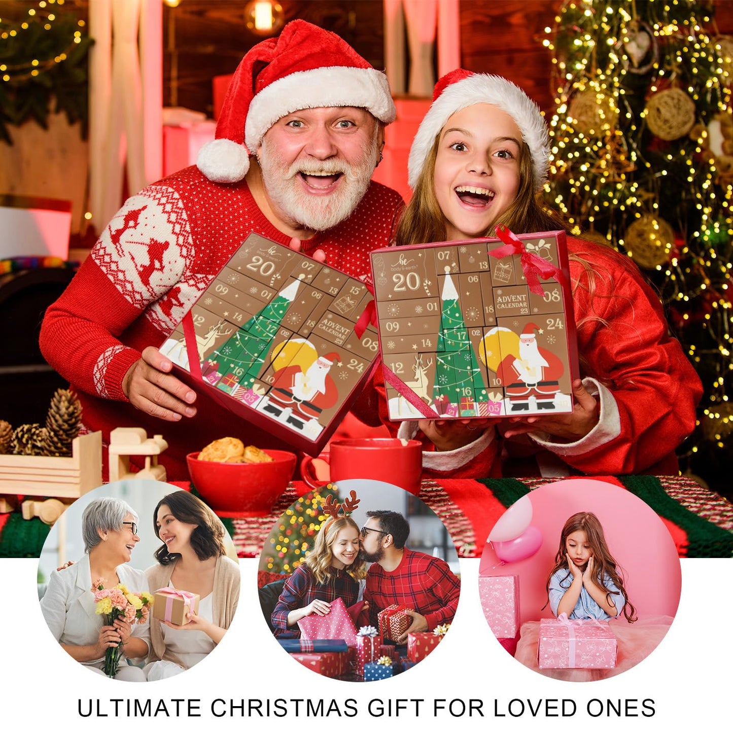 Advent Calendar 2026 BODY & EARTH Holiday Gifts for Women Christmas 24 Days of Beauty Countdow Calendar 24PCS 2026 Skincare Advent Calendar