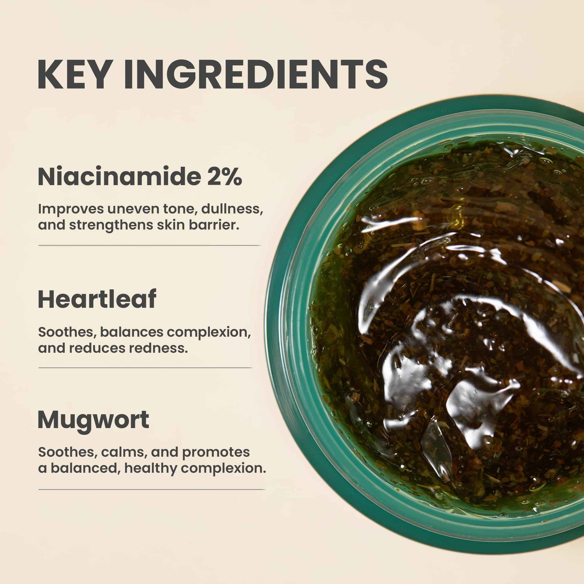 AXIS-Y New Skin Resolution Gel Mask Mugwort with 2% Niacinamide - Spot Treatment for Face, Barrier Repair & Brightening - Vegan Korean Skin Care Face Mask - 3.38 fl. oz.