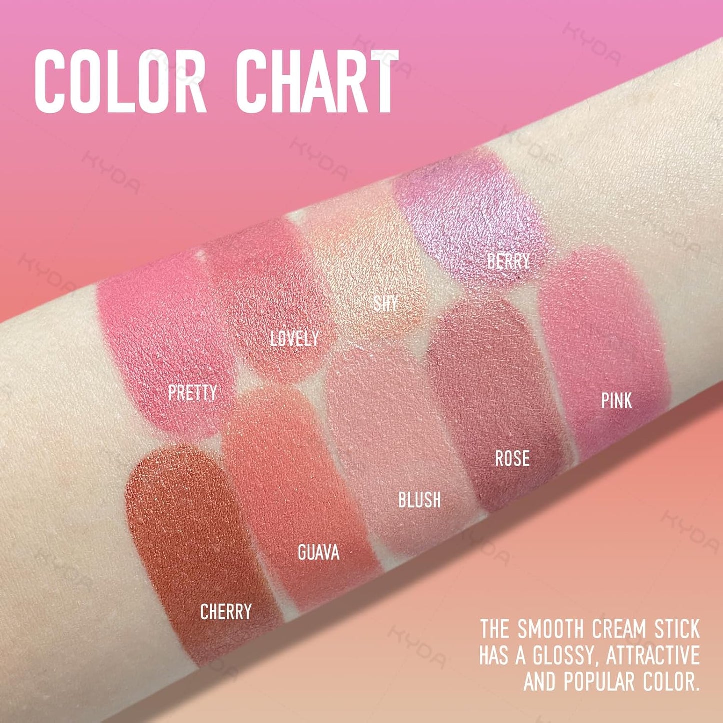 Mineral Color Balm - SPF 35 Shimmer Cream for Lips & Cheeks | Buildable, Lightweight, Multiuse - Pink, Lovely, Shy