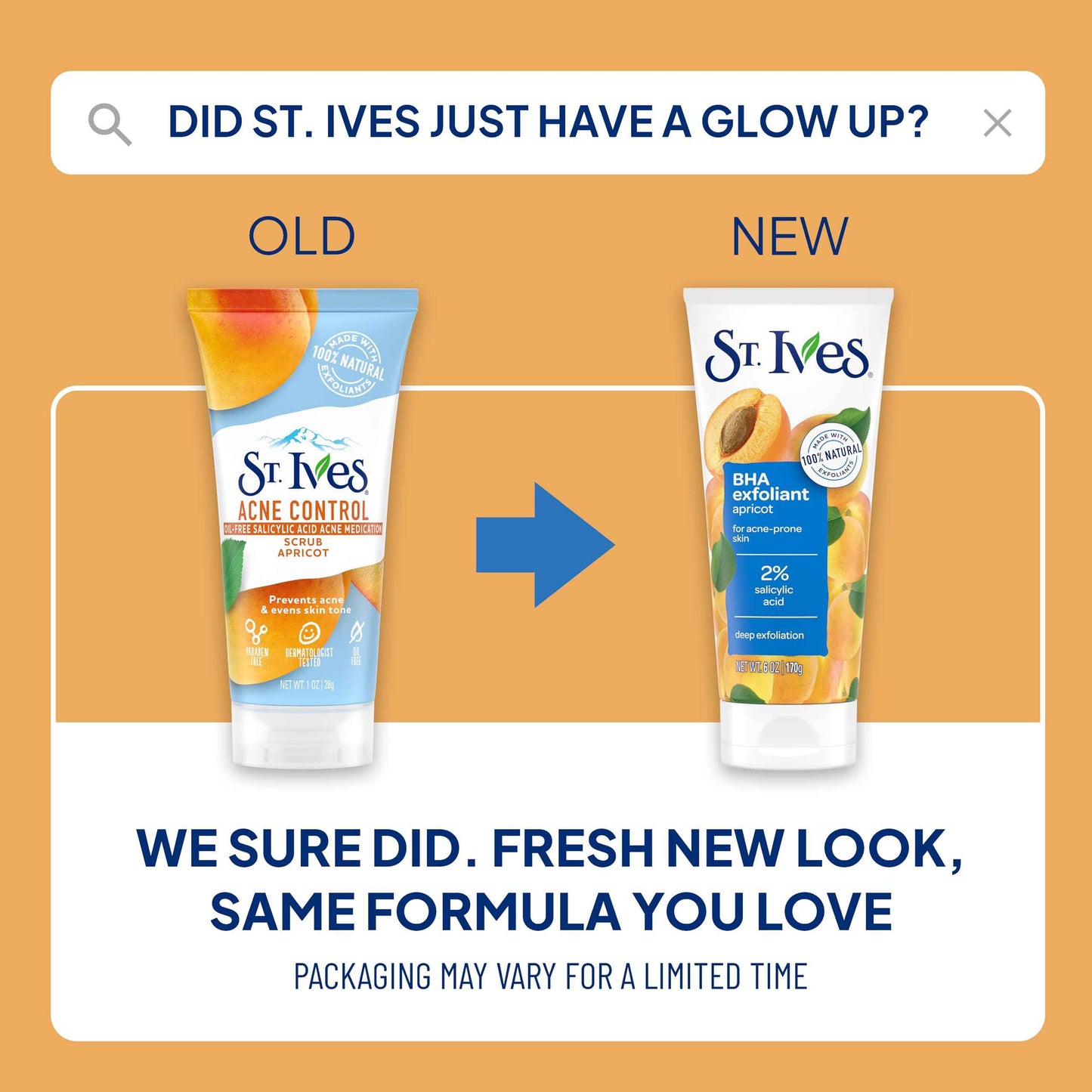 St. Ives Acne Control Apricot Face Scrub, Deep Exfoliator Skin Care, Prevents Acne for Radiant Skin, Salicylic Acid Acne Treatment Facial Scrub, Made with 100% Natural Exfoliants, 6 oz, 4 Pack