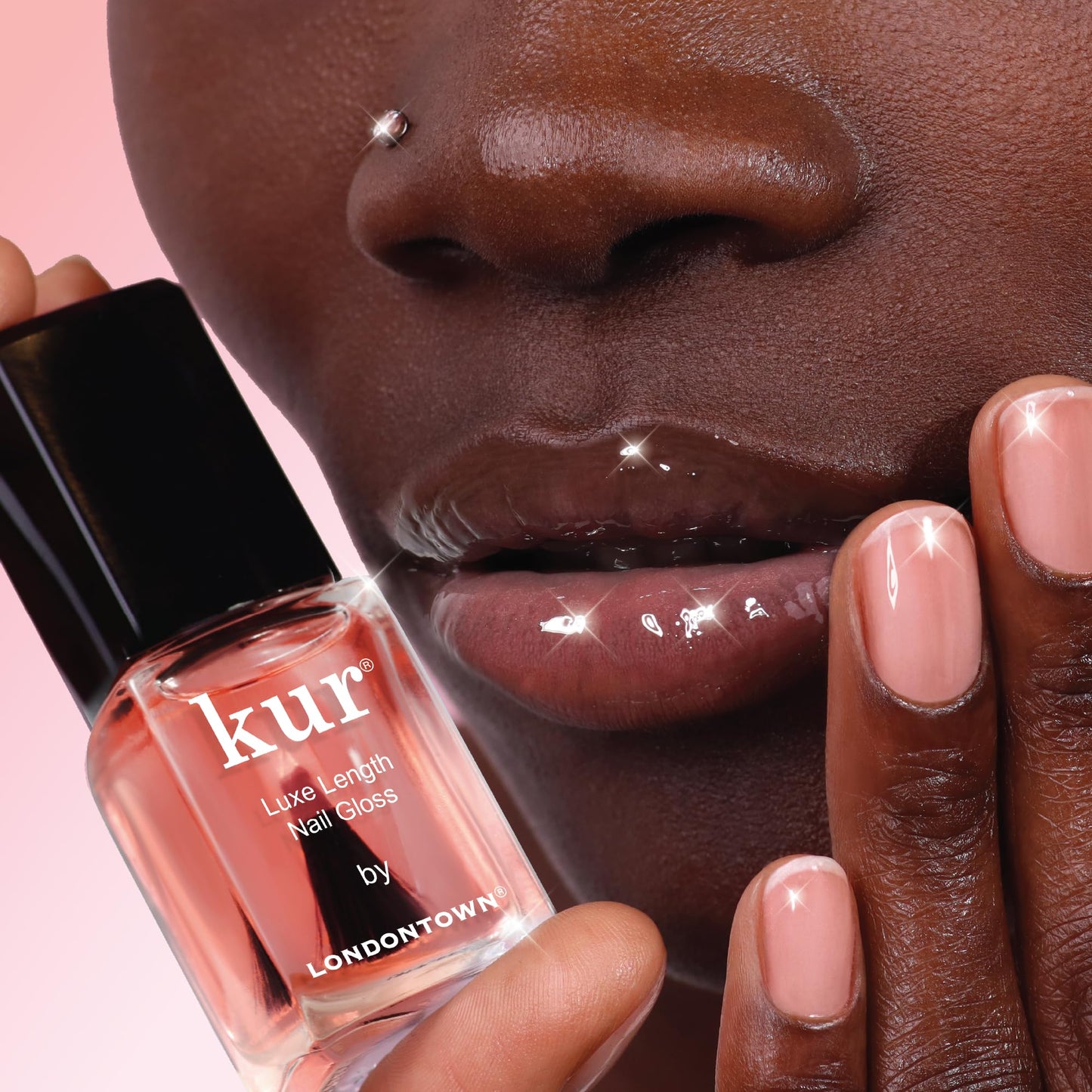LONDONTOWN Luxe Length Nail Gloss – Strengthens & Protects Nail Length, Boosts Keratin & Ceramide Production, Prevents Breakage, .24 fl oz
