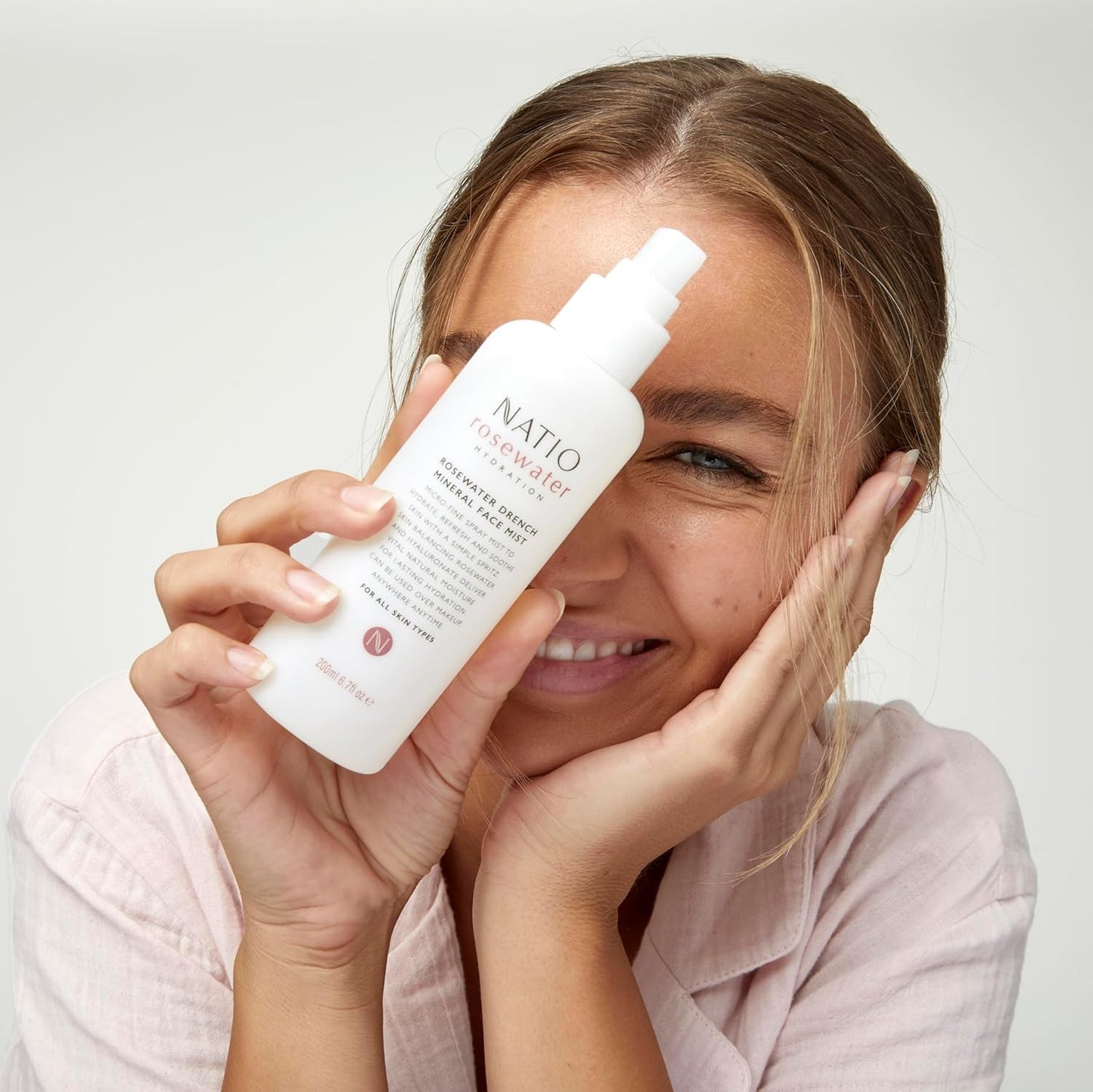 Rosewater Hydration Drench Face Mist - Mineral Moisturizer for All Skin Types | 6.7 oz Makeup-Safe Spray