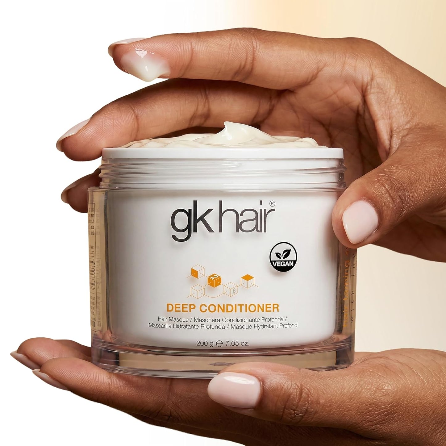 GK HAIR Vegan Deep Conditioner Hair Masque | Jojoba Oil & Natural Extracts for Hydrated, Revitalized Hair - 7.05 Oz