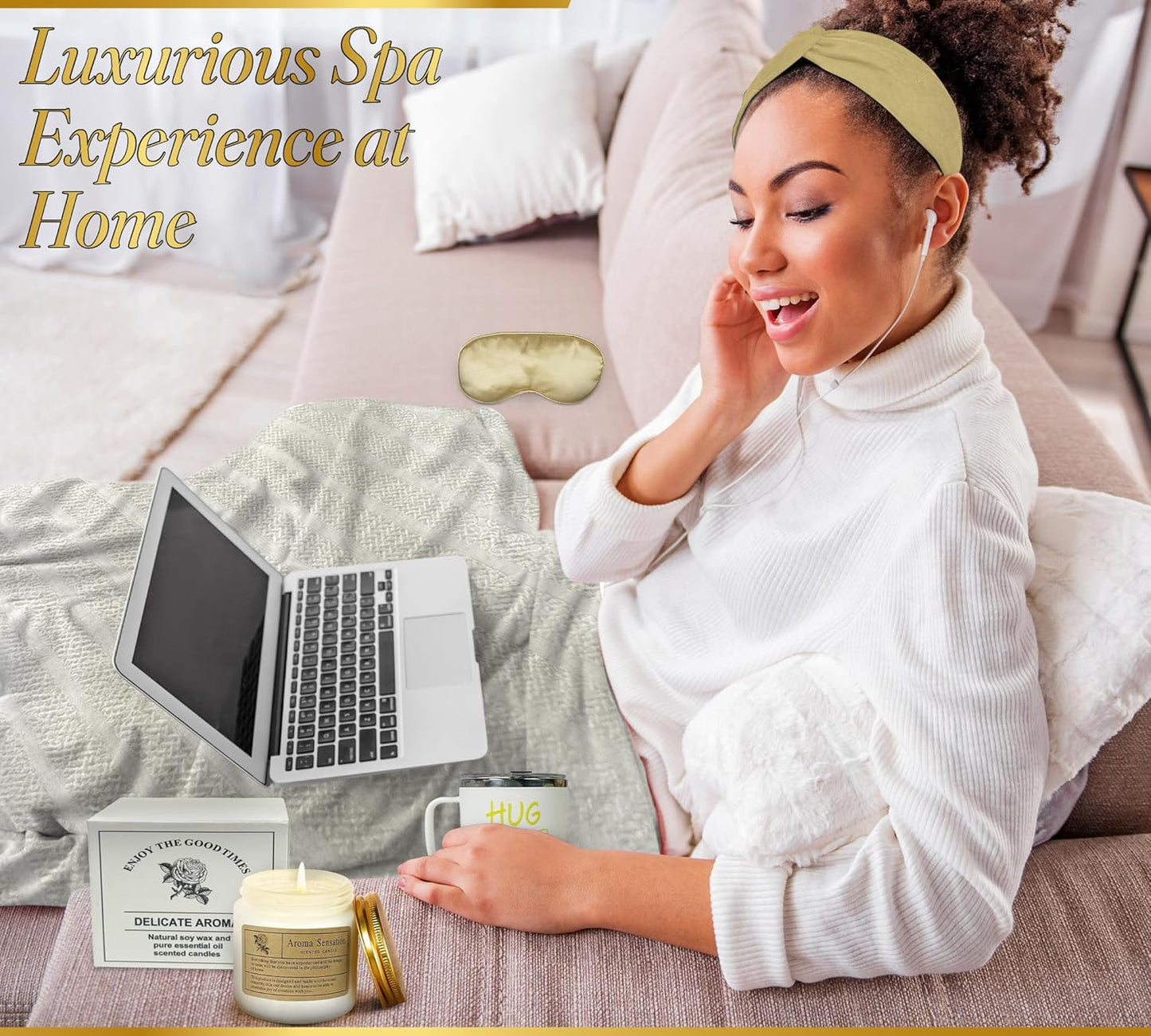 Cozy Socks Gift Basket - Comfort Soup & Self-Care Essentials | Perfect Get Well Soon & Birthday Gift for Women