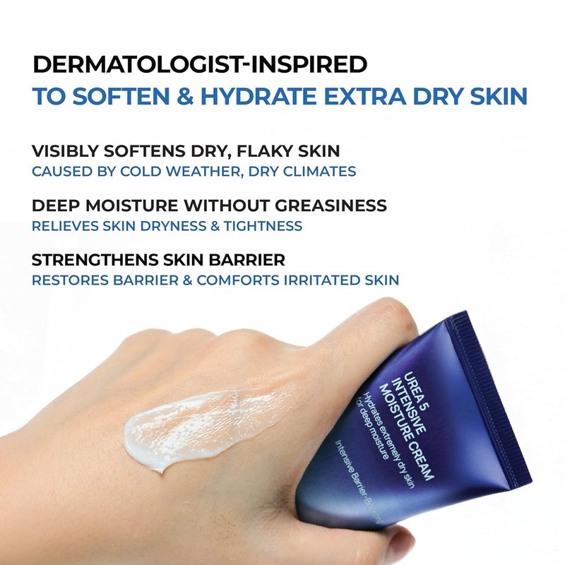 JUMISO Urea 5 Intensive Moisture Cream - Deep Hydrating Korean Face Moisturizer for Dry Skin | Fragrance-Free, 2.7 oz