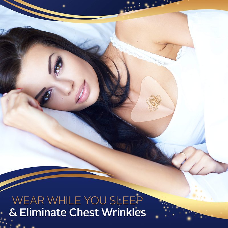 PureSkin Chest Wrinkle Pads-4 PACK -Decollete Anti Wrinkle Chest Pads | Silicone Patches for Wrinkles | Chest Wrinkles from Side Sleeping | Chest Wrinkles | Silicone Chest Pads