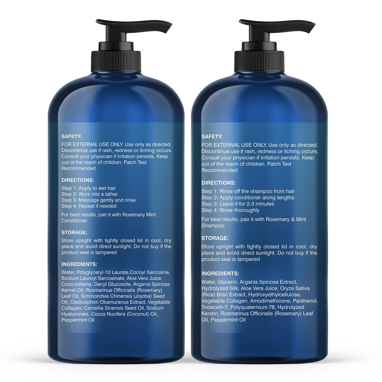 Botanic Hearth Rosemary Mint Shampoo and Conditioner Set, Thickening Formula, Promotes Hair Growth and Scalp Health Sulfate Free & Paraben Free, for Men & Women | 16 fl oz each