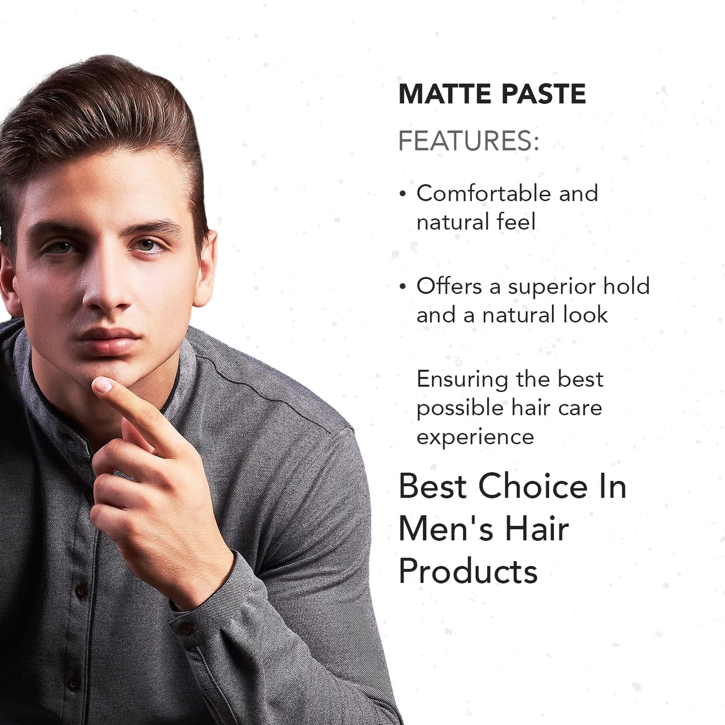 Gentlemen Republic 8oz Matte Paste for Men - Water-Based Men's Hair Paste with Strong Hold & Matte Finish - Alcohol-Free Hair Styling for Natural Texture – Made in the USA