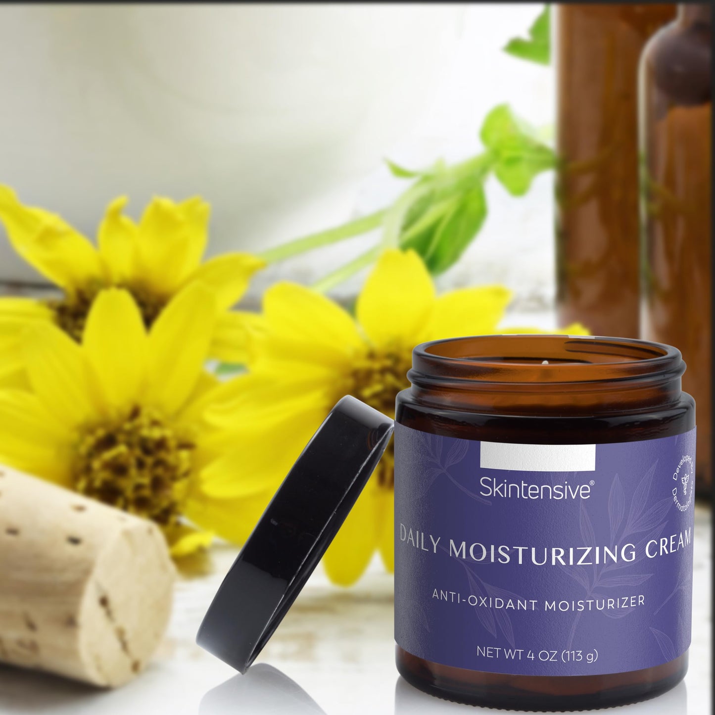 SKINTENSIVE Specialized Fragile Skin Moisturizing Cream for Thin Skin - Moisturizing Formula for Daily Use on Face, Hands & Body - With Vitamins A, C & E and Arnica - 4oz