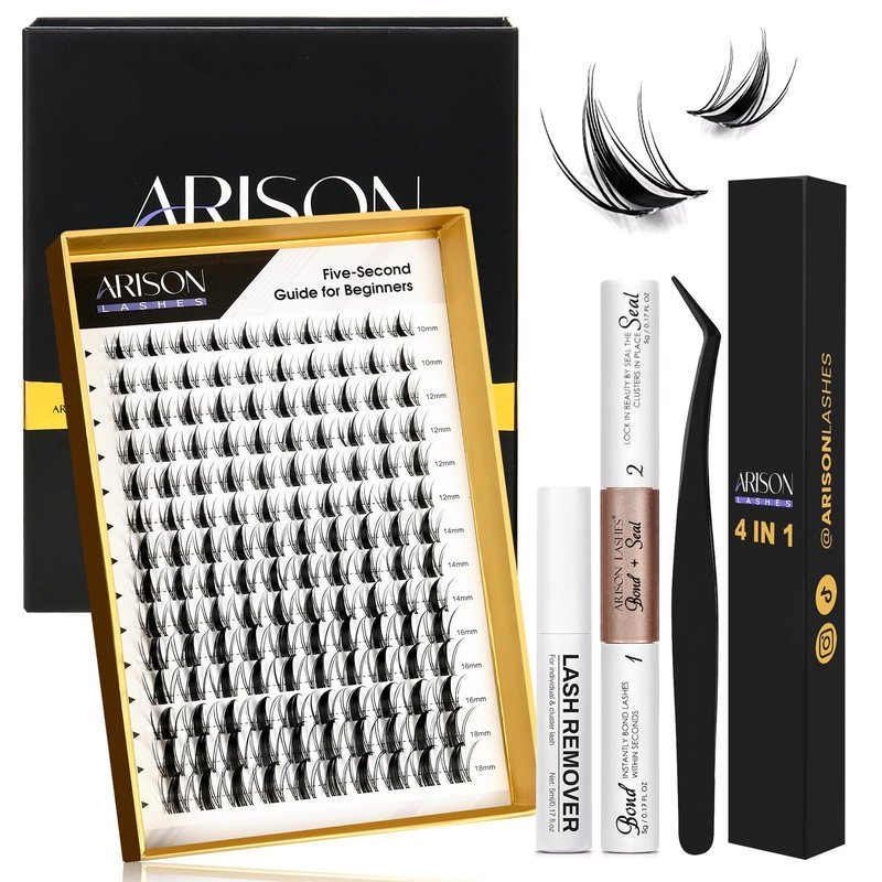Arison Lashes Lashes Clusters Kit Manga Individual Fairy Eyelash Extensions Spiky Anime Eyelash Lash Cosplay DIY(Fairy Lashes-D-10-18Mix)
