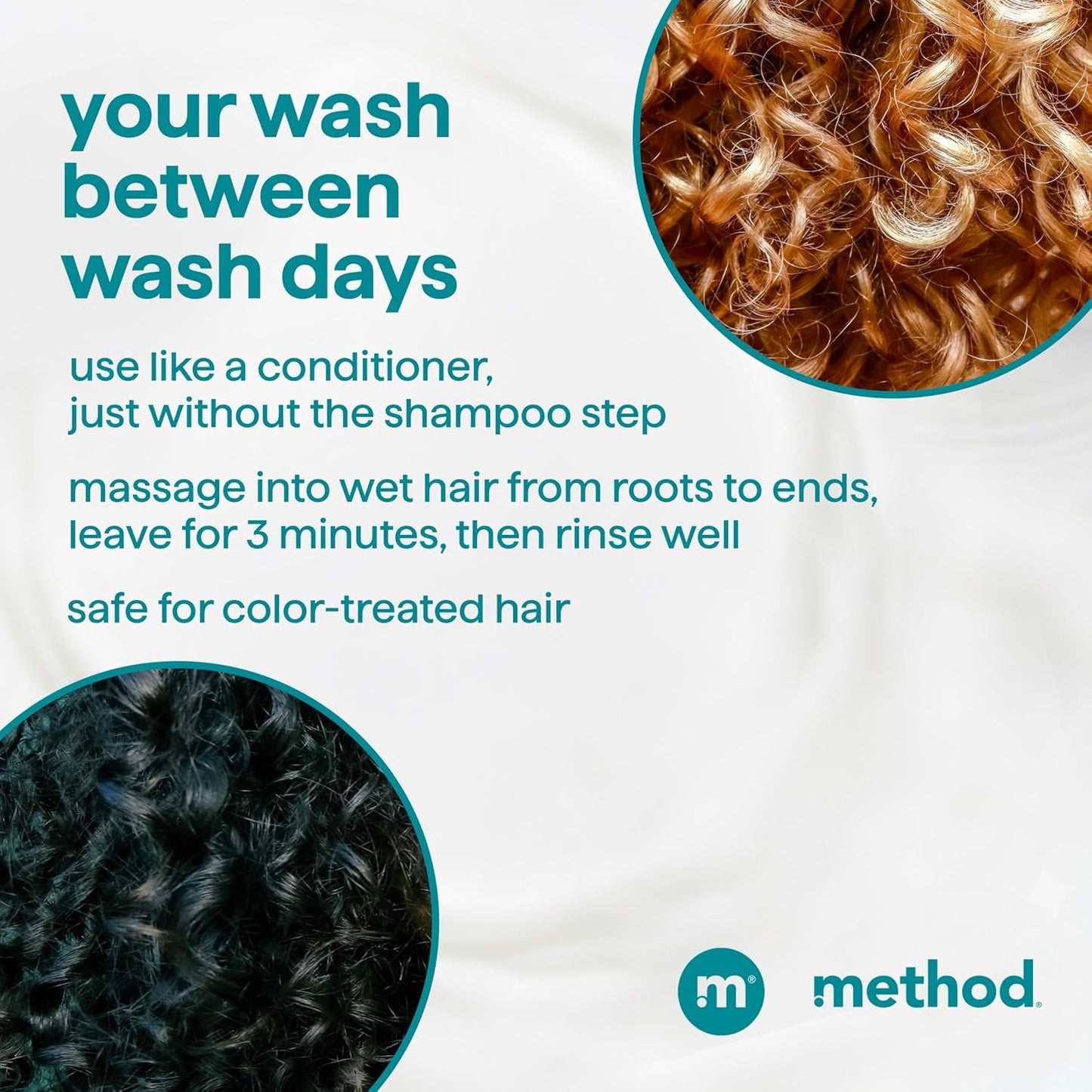 Curl Defining Co-Wash | Method Coco Twist - Moisturizes & Detangles Hair - 13.5 oz, Sulfate & Paraben Free