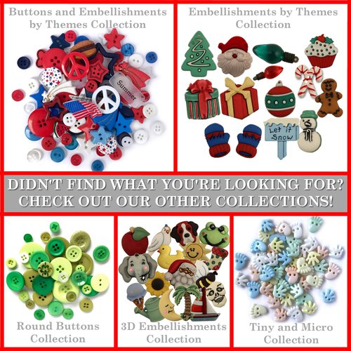 Buttons Galore and More Haberdashery Collection – Extensive Selection of Novelty Buttons and Embellishments for DIY Crafts, Scrapbooking, Sewing, Cardmaking, and Other Art & Creative Projects 4.5 oz
