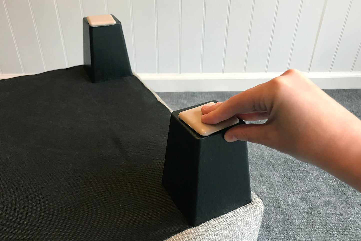 Shepherd Hardware 3949 2-Inch Adhesive, Square, Slide Glide Furniture Sliders, 4-Pack,Beige