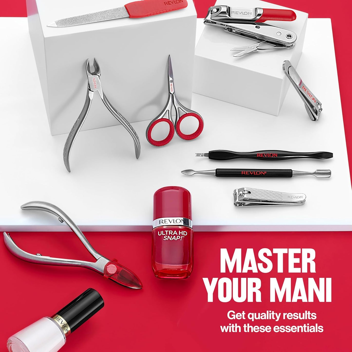 Revlon Cuticle Nipper - Precision Stainless Steel Manicure Tool for Nail Care | Easy-Squeeze Design, 1 Count