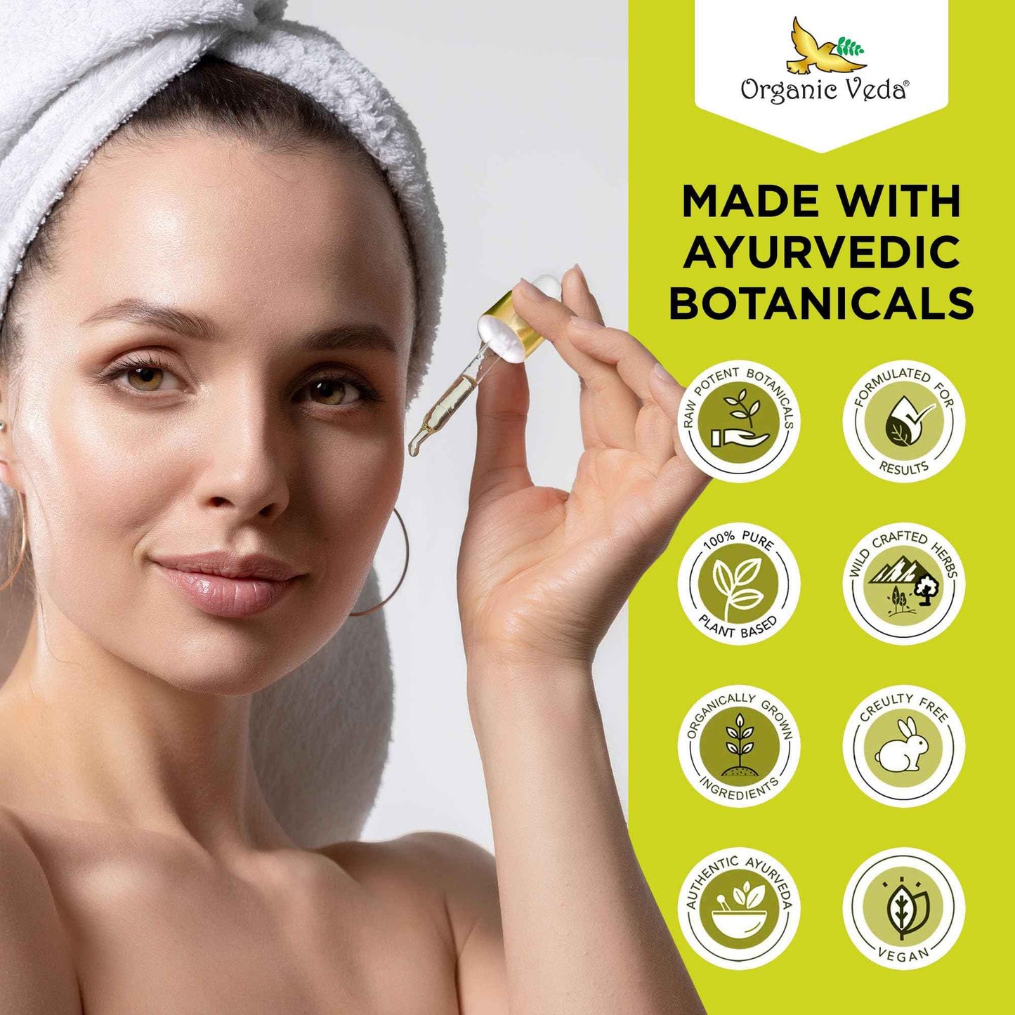 Organic Veda Moringa Face Oil - Hydrating, Fast Absorbing, Miracle Tree Antioxidants, Facial Serum - Organic Moringa Oil, Turmeric, Rose -Anti-Aging, Non-Greasy Day & Night Beautifying Oil -50ml