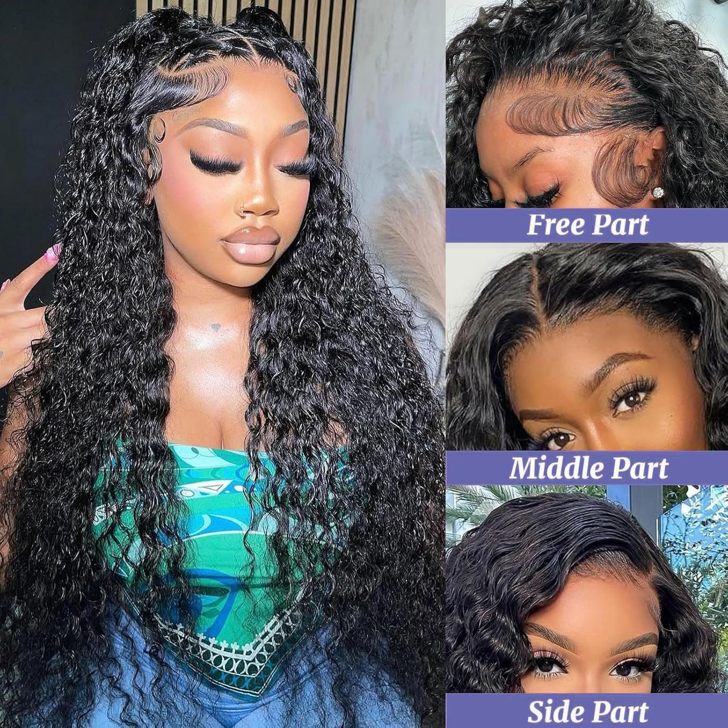 Water Wave 6x6 HD Transparent Lace Closure - 10 Inch Pre-Plucked Natural Hairline with Baby Hair | High Density Brazilian Virgin Human Hair