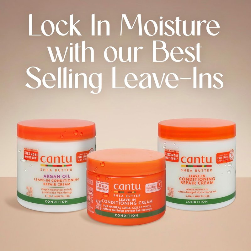 Cantu Argan Oil Leave-In Conditioning Repair Cream - 16 Ounce | Deep Moisture & Frizz Control