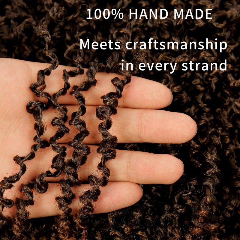 Yanky Twist Crochet Hair 9 Packs (270 Strands) - Pre-looped Crochet Hair, Pre-Twisted, Tangle-Free, Lightweight Crochet Braids Synthetic Hair Extensions for Women (1B, 8 Inch)