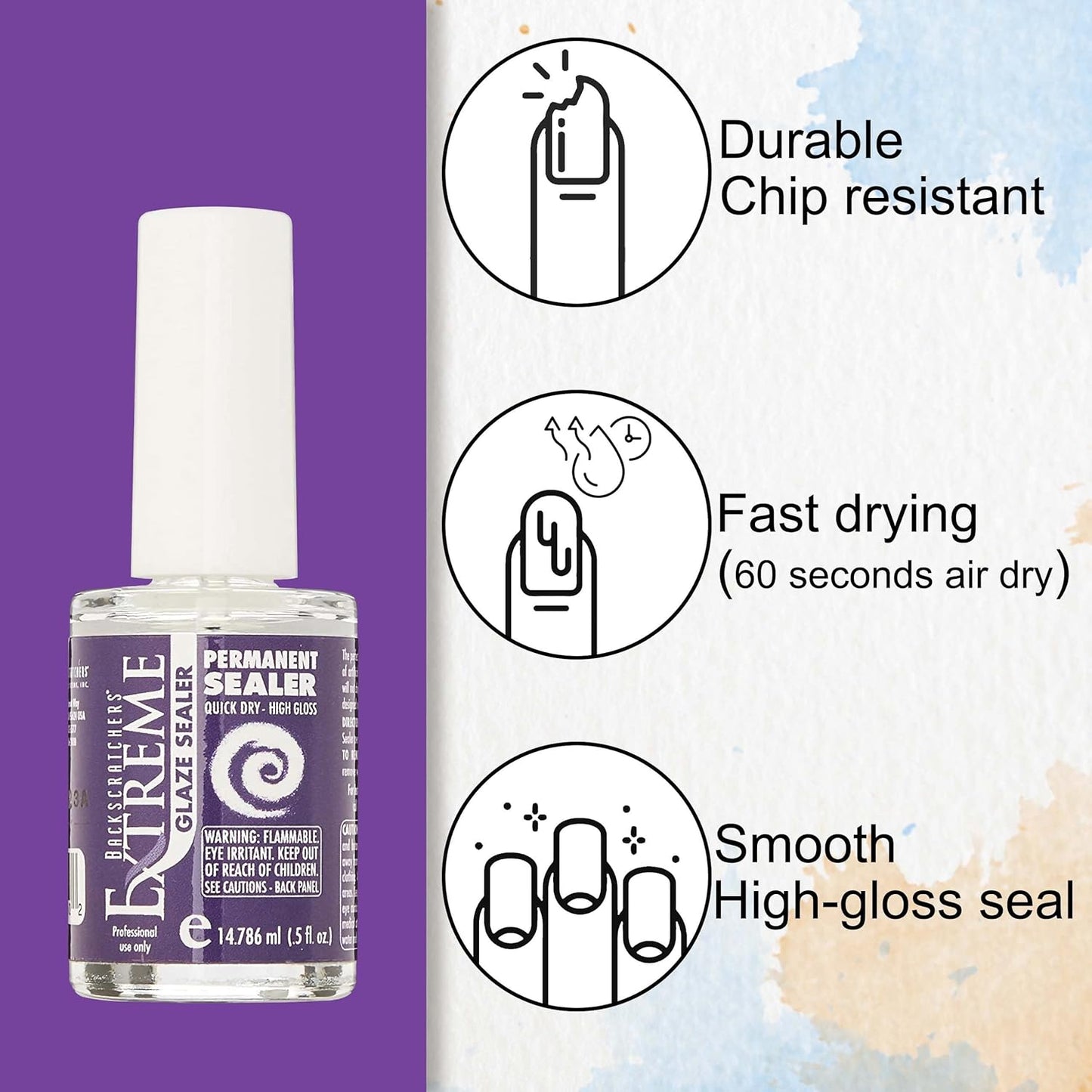 Extreme Permanent Glaze Sealer | Clear Top Coat for Long-Lasting High Gloss Finish - Quick Dry