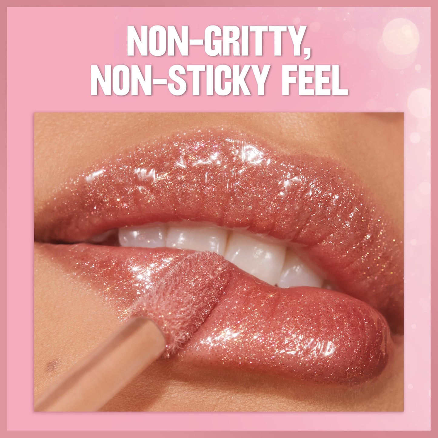 REVLON Super Lustrous Glimmer Gloss, Non-Sticky Hydrating Lip Gloss, High-Shine Sheer Shimmery Finish, Plant-Based Glitter, 004 Happy Hour, 0.13 fl oz