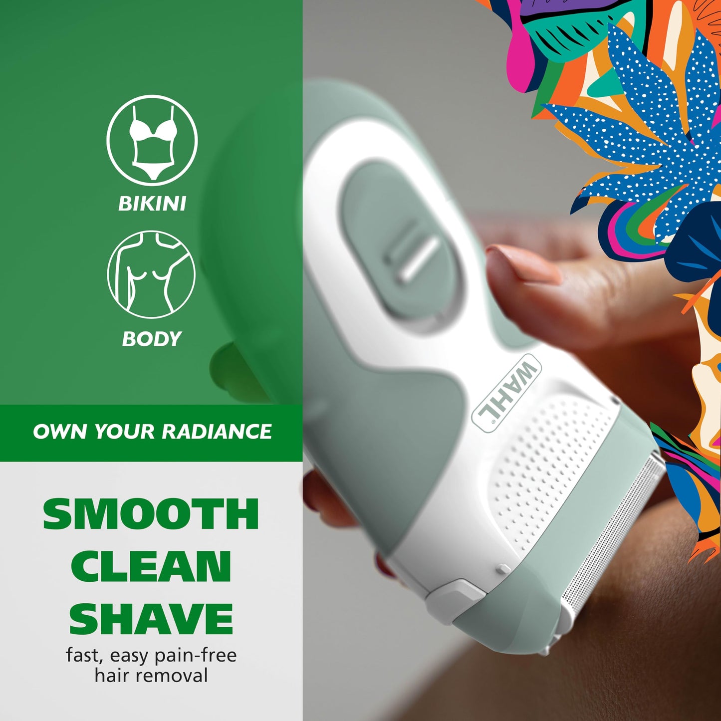 Be Radiant by Wahl Smooth Shave Cordless Electric Shaver for Women