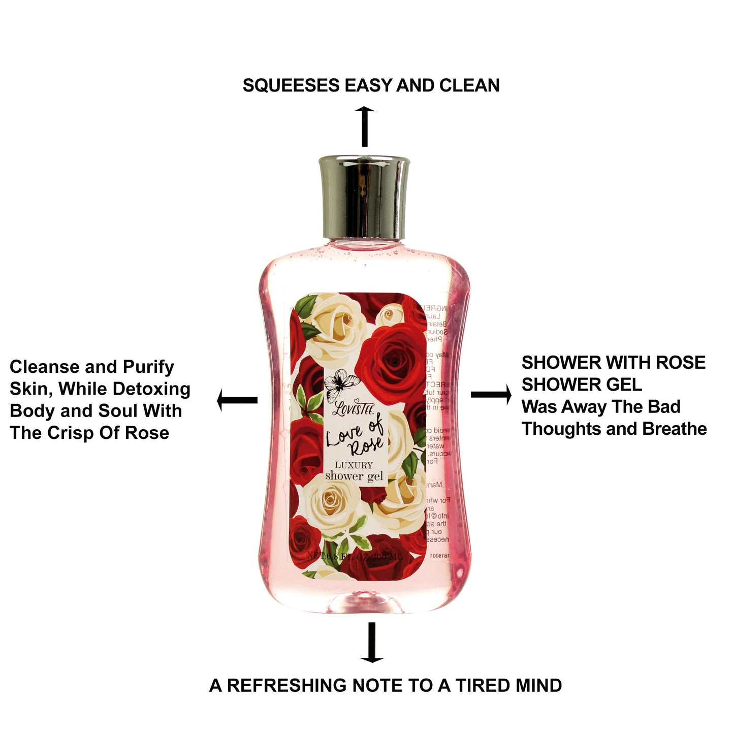Christmas Gifts, Spa Baskets for Women Bath and Body Basket for Women, Includes Love of Rose Shower Gel, Bubble Bath, Body Lotion, Bath Salt, Red Bath Puff and Heart Bath Bomb
