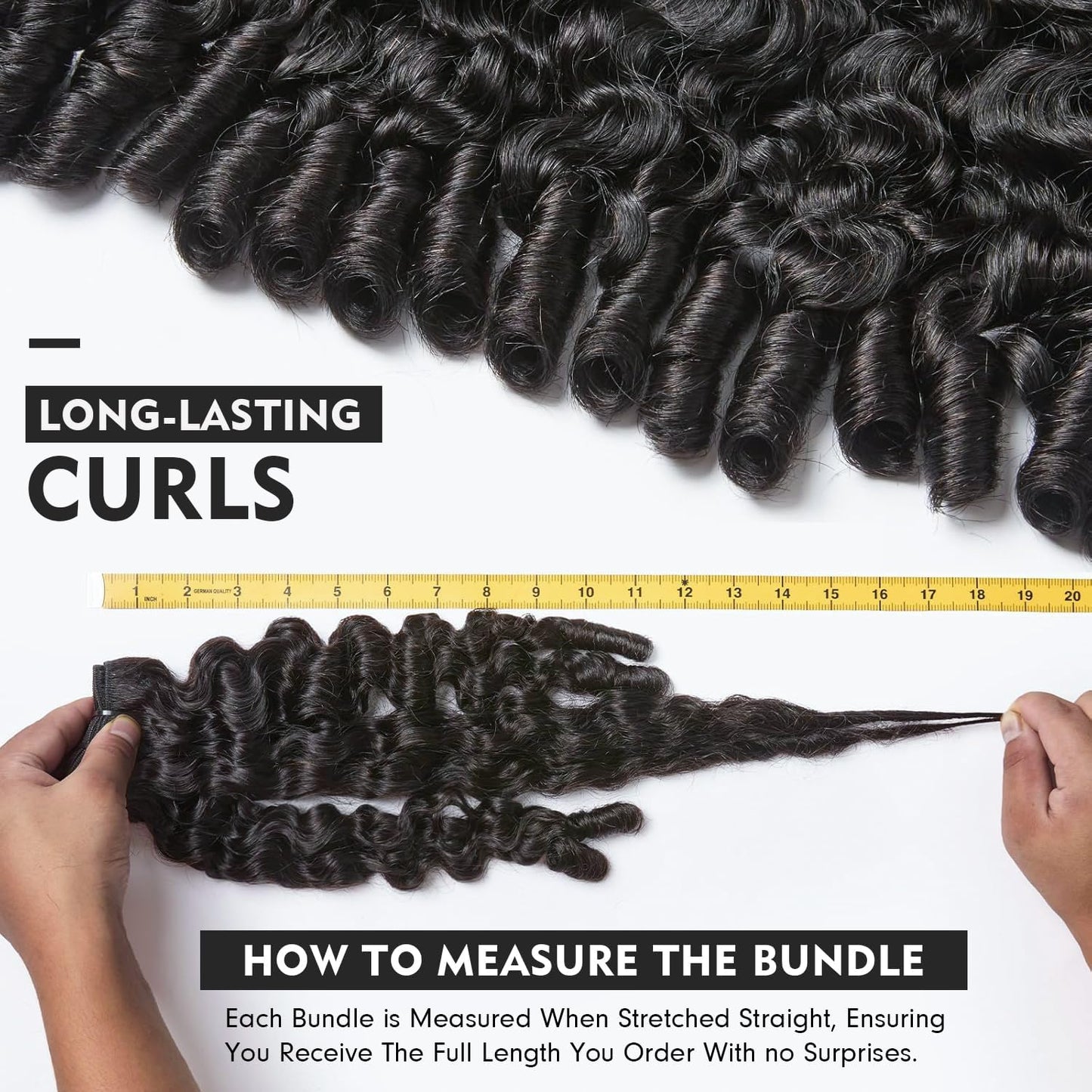 Burmese Curly Hair Bundles - 12-16 Inch Water Wave Extensions | Black 3C4A Spiral Ends