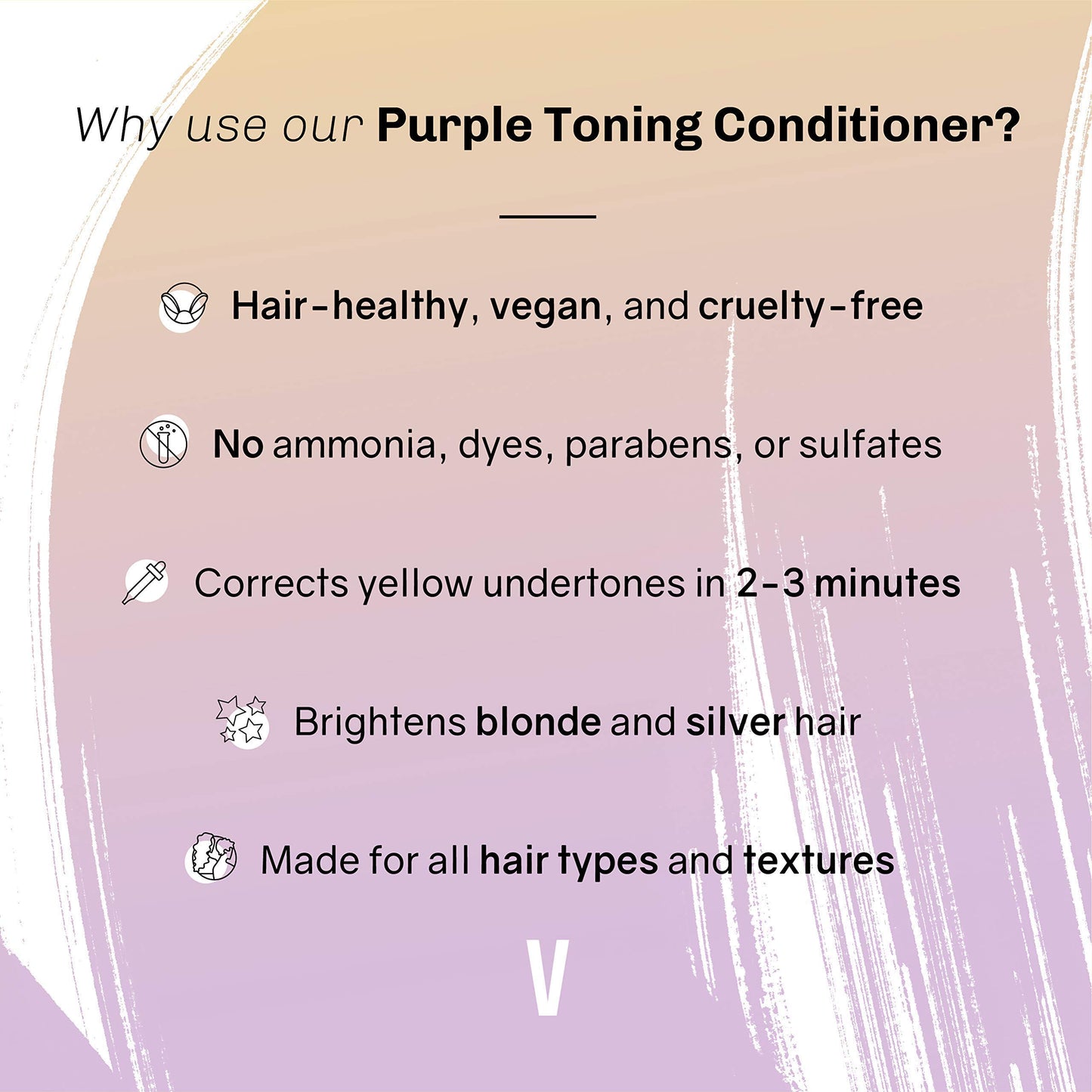 oVertone Haircare Purple Toning Conditioner - Neutralizes Brassiness for Blonde & Platinum Hair - Deeply Hydrating Formula with Shea Butter & Coconut Oil - Vegan, Cruelty-Free, Paraben-Free - 8 oz