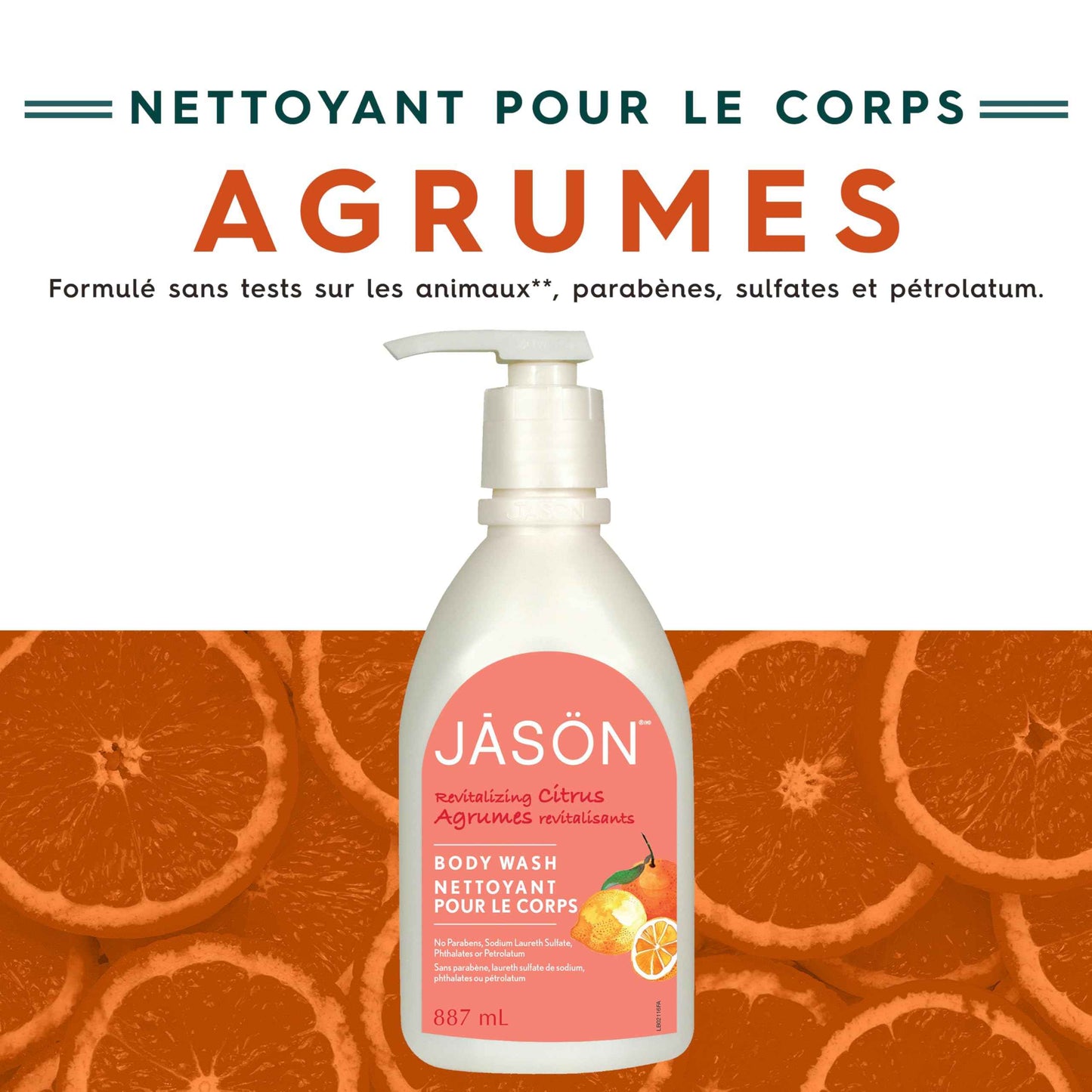 JASON Body Wash, Citrus, 30 Fl Oz