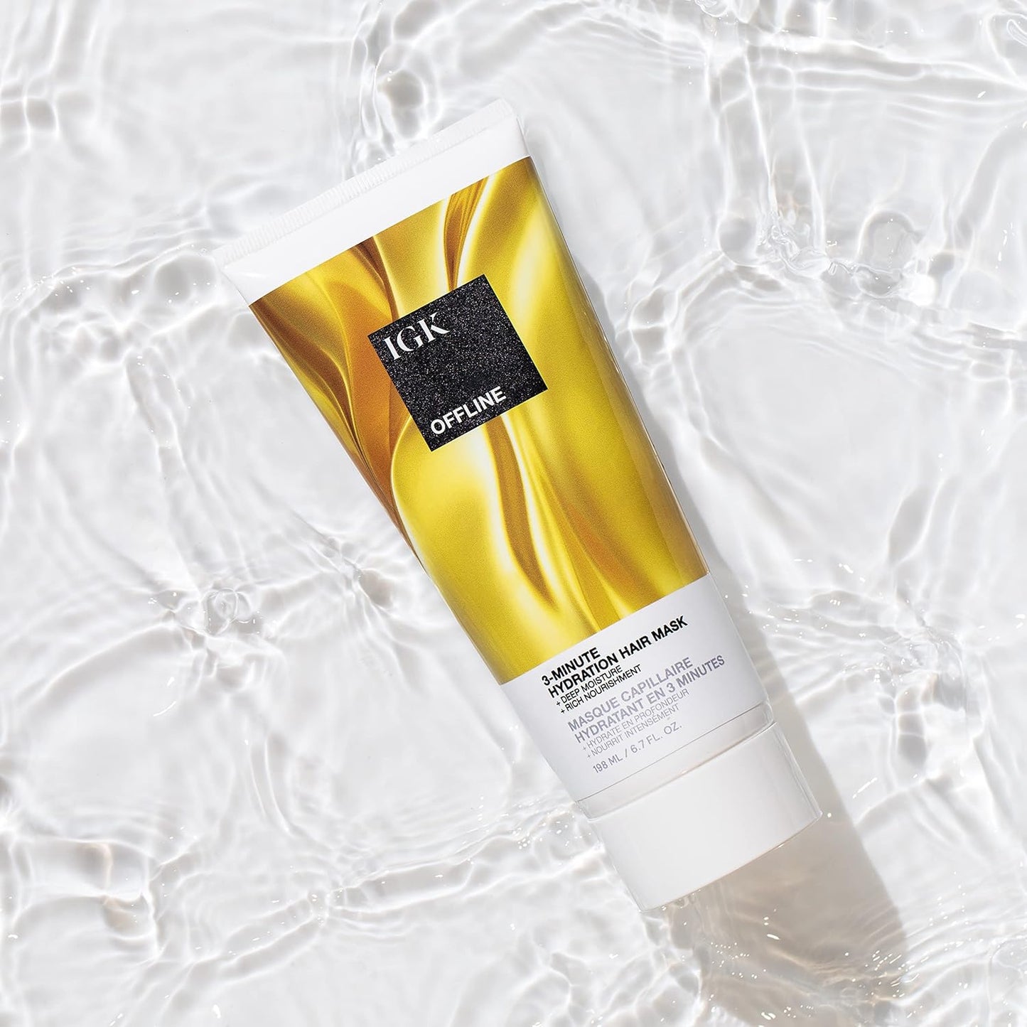 IGK Offline 3-Minute Hydration Hair Mask | Deep Conditioning Treatment for Dry, Damaged Hair - Vegan & Cruelty-Free