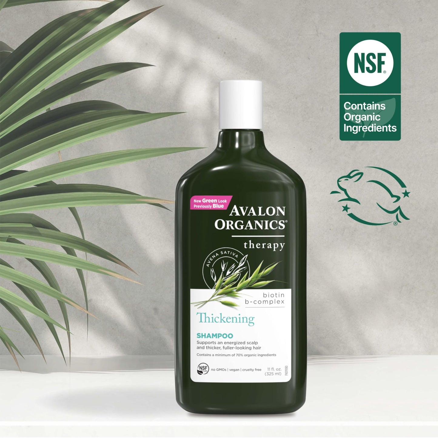 Avalon Organics All Natural Biotin B-Complex Therapy Shampoo, 11 Fl Oz