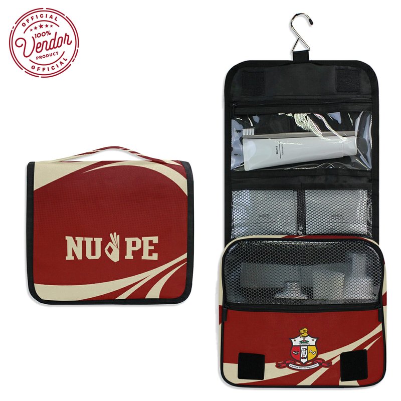BBGreek Kappa Alpha Psi Fraternity Paraphernalia - Official Vendor - Hanging Toiletry Travel Bag - Nupe