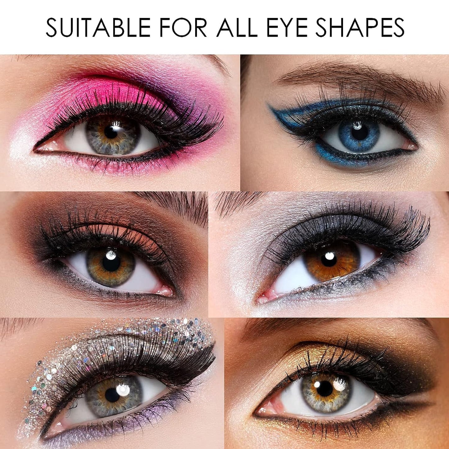 Magnetic Eyelashes - Reusable 3D Natural Look | No Glue, Waterproof, Lightweight - 4 Count Set