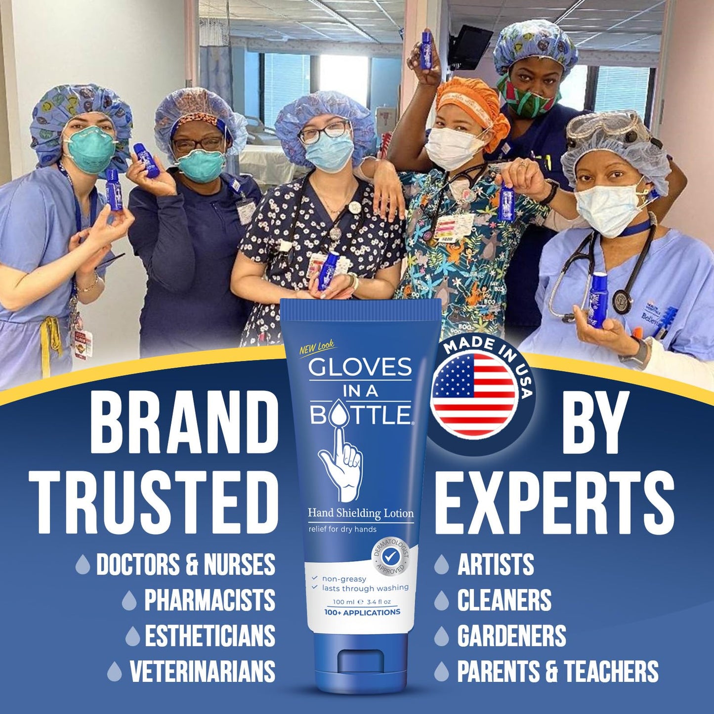 Gloves In A Bottle Shielding Lotion 3.4oz/100ml Tube + 2oz Combo - Second Skin for Hands & Body