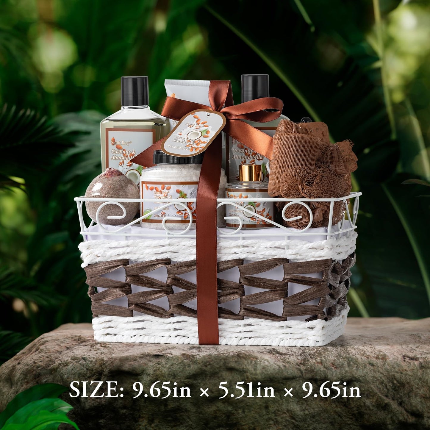 Fathers Day Gifts for Dad, Coconut Almond spa kit, Bath and Body Gift Basket for Women & Men Spa Gift Basket,Large Bath Gift Set With Fragrant Lotion, Home Spa Kit, Self-Care Gift, Diffuser