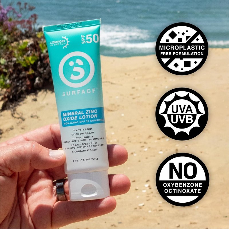 Mineral Sunscreen Lotion SPF 50 - Lightweight & Reef Friendly | 3oz Natural Formula for Face & Body